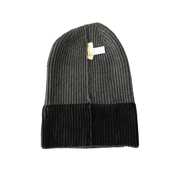 Michael Kors Colorblock Black & Gray Beanie Fall Winter Hat Sz One Size NWT main image 12